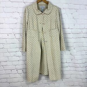 Vintage new with tags Polka Dot 2-Piece Set Dress & Jacket Size medium Linen
